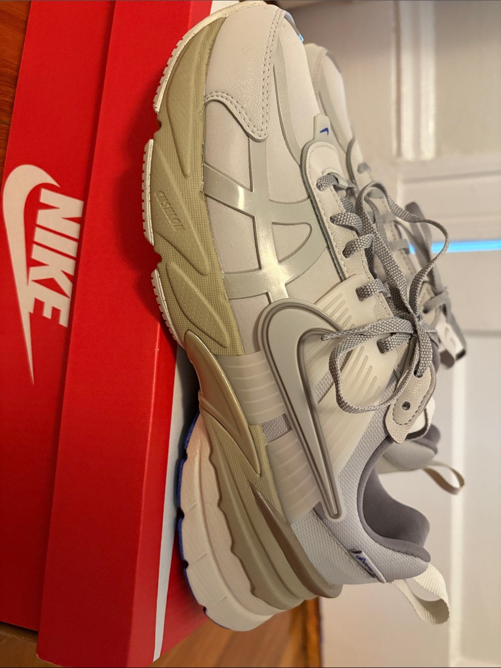 Nike Layered Neutral Running Sneakers - Beige, White & Gray